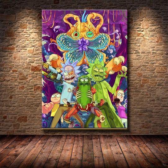 Discover Rick n Rickandmorty Poster, Couple Portrait Gift, Rick n Rickandmorty Poster