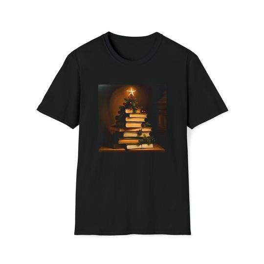 Discover Book Christmas Tree Unisex Softstyle T-Shirt