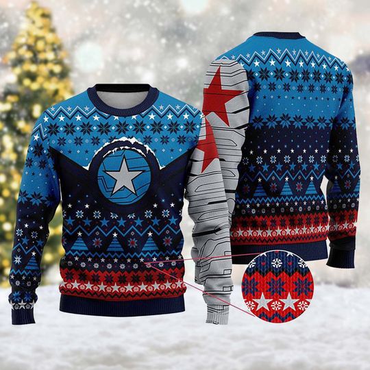 Discover US Superhero 3D shirt, Supersoldier Movie Ugly Christmas Sweater