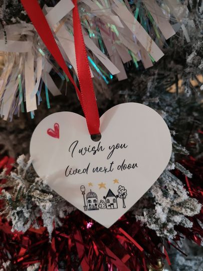 Discover I wish you lived next door hanging decoration/ornament