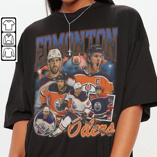 Discover Vintage Edmonton Connor McDavid Evan Bouchard Hockey