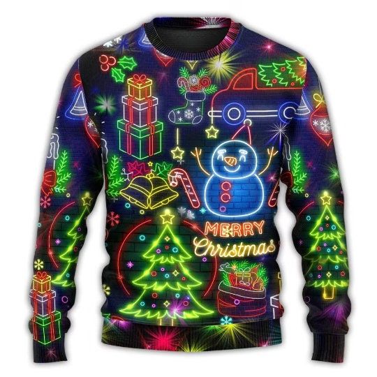 Discover New! Bright Neon Christmas Sweater