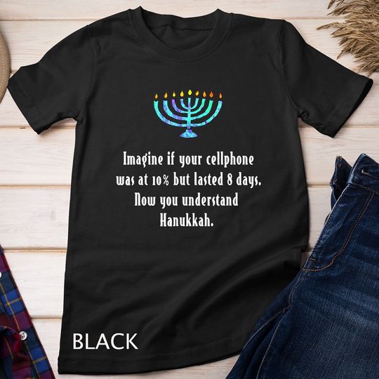 Discover Funny Sarcastic Hanukkah Chanukah Cellphone Quote Gift Shirt Unisex T-shirt
