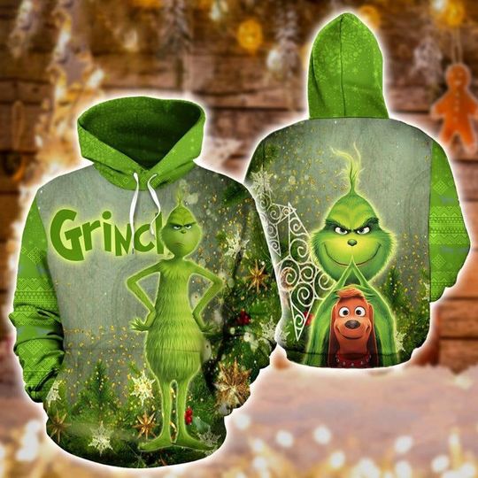 Discover funny character Christmas Zipper Hoodie, funny character 3D Hoodie