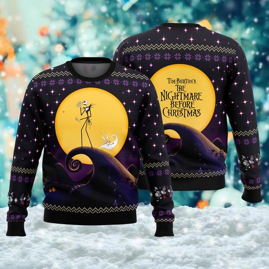 Discover Nightmare Christmas Ugly Christmas Sweater, Horror Movie Character Halloween