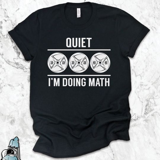 Discover Gym Weightlifting Doing Math Shirt  Funny