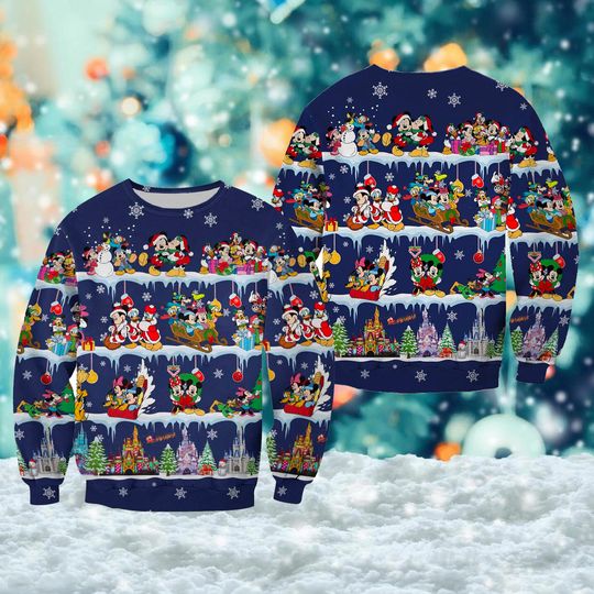Discover Funny Mouse Blue Ugly Christmas Sweater, Mouse And Friends Xmas
