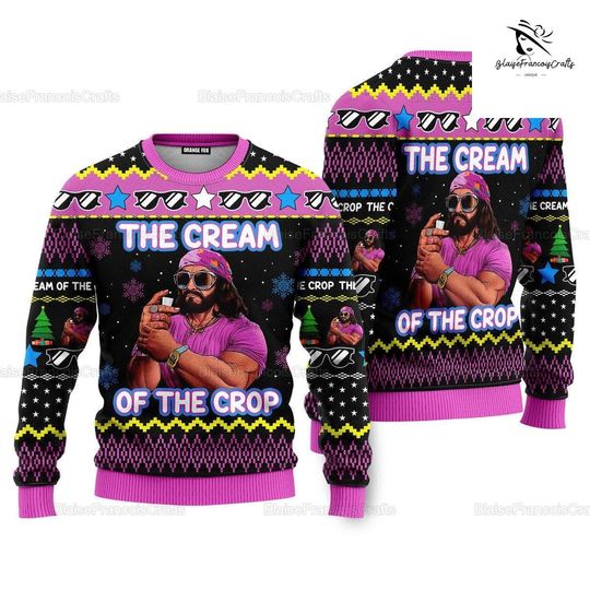 Discover Christmas Macho Man Ugly Sweater, The Cream Of The Crop Ugly Christmas Sweater