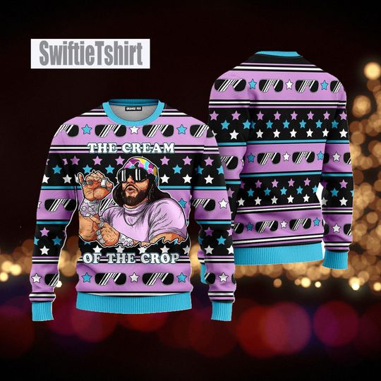 Discover The Cream of the Crop Ugly Christmas Sweater, Macho Man Randy Savage