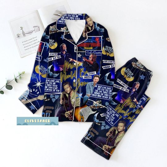 Discover Blake Shelton Pajamas, Honky Tonk Tour Pajamas Set
