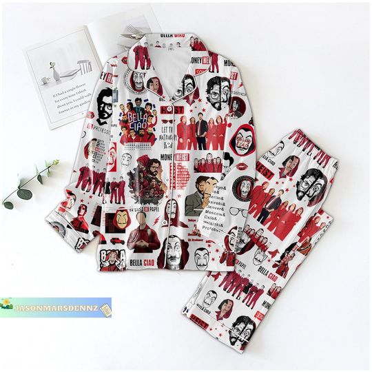 Discover Christmas Gift, Bella Ciao Pajamas Set, Funny Bella Ciao Pajamas Set