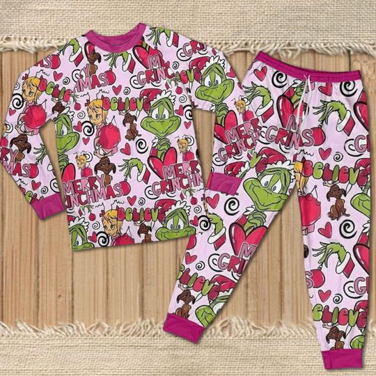 Discover Grin Christmas Family Pajamas Set
