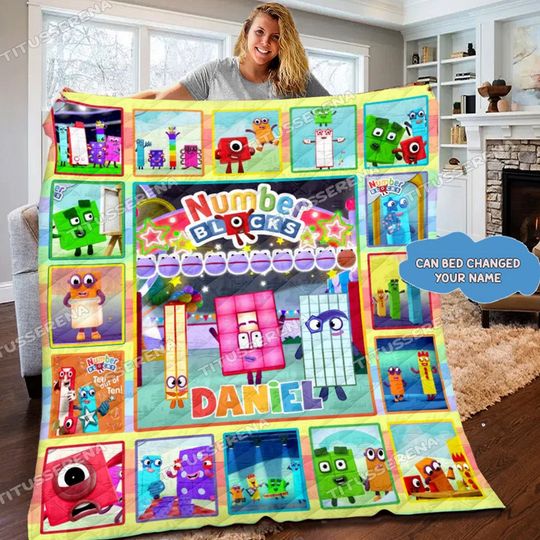 Discover Custom Colorful Numberblocks Fleece Blanket