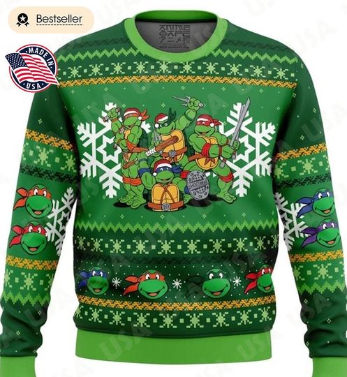 Discover Teenage Mutant Ninja Turtle TMNT Christmas Ugly Christmas Sweater