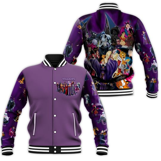 Discover Christmas Gift, Villains Baseball Jacket