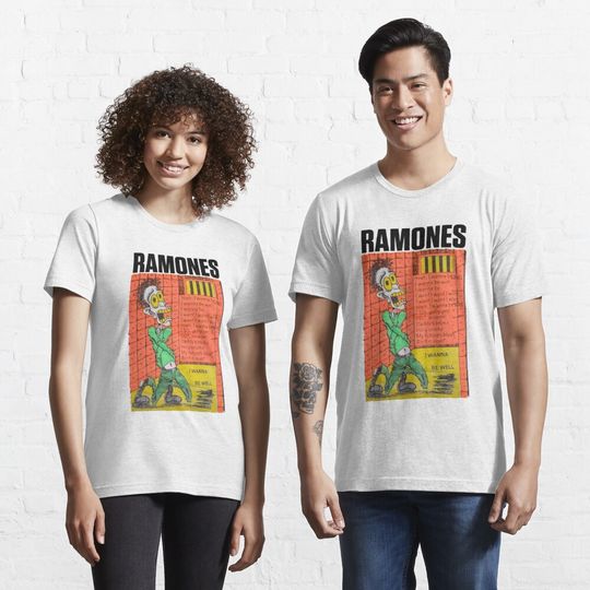 Discover 80s Ramones Mania I Wanna Be Well 1988 Essential T-Shirt