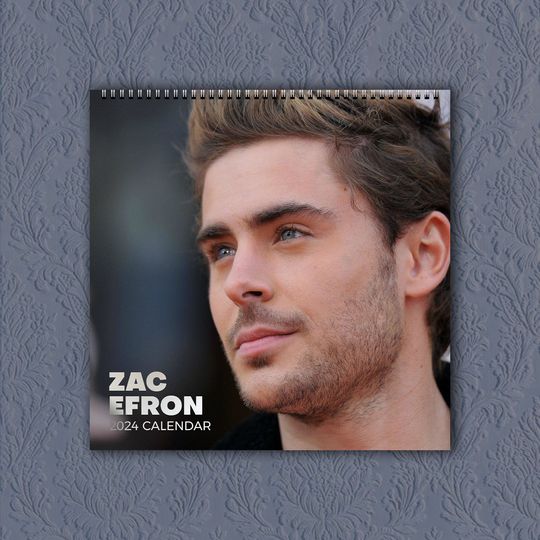 Discover Zac Efron Calendar 2024, Celebrity Calendar, Zac Efron 2024 Wall Calendar