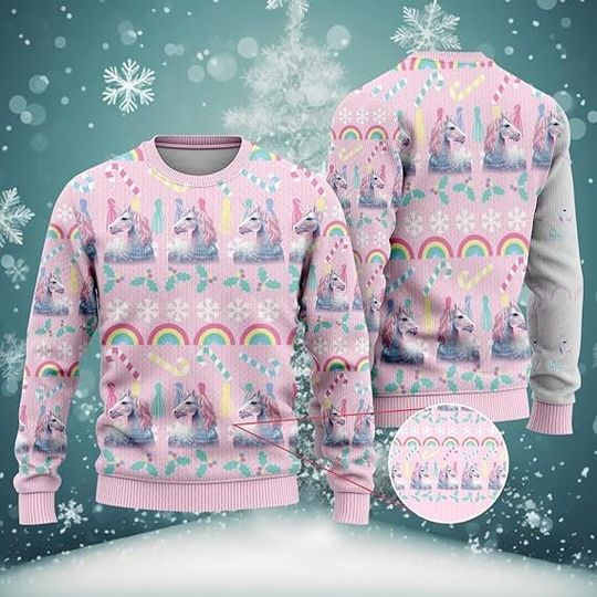 Discover Unicorn Sweaters for Women, Ugly Horse Sweater