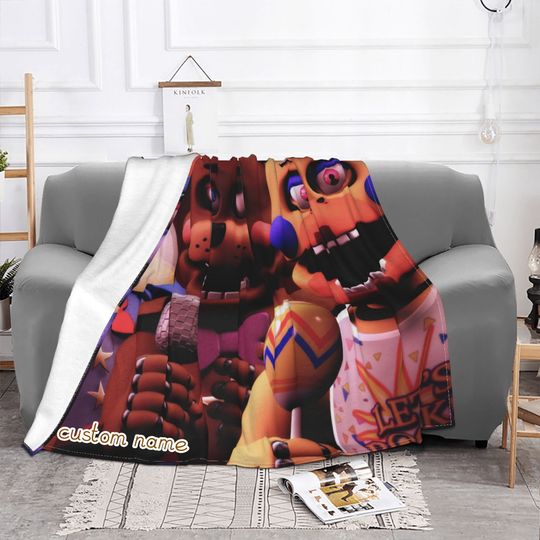 Discover Five Nights at Freddy's Custom Name Throws Blanket