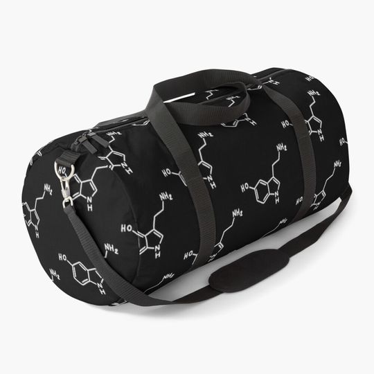 Discover Serotonin Molecule Duffel Bag