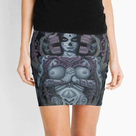 Discover Dia De Los Muertos Mini Skirt
