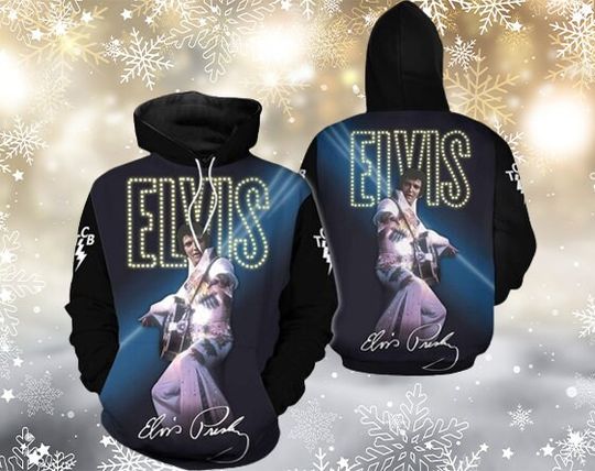 Discover Elvis Presley 3D Hoodie, Elvis Arts, Presley Outfits Cosplay, King of Rock 'n' Rol