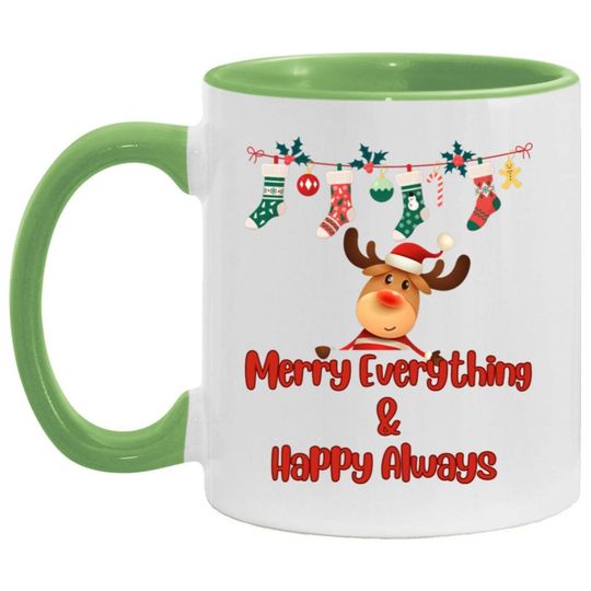 Discover Merry Everything and Happy Always Funny Christmas Coffee Mug