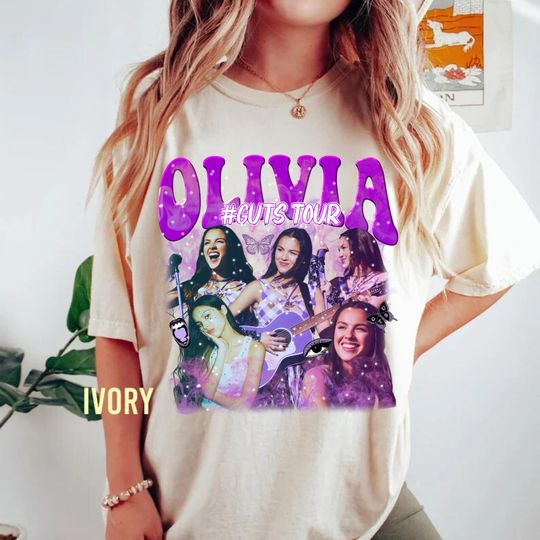 Discover GUTS Tour Olivia Tour  Color Shirt, Olivia Rodrigo Shirt, Good4U Shirt, Sour Album Shirt