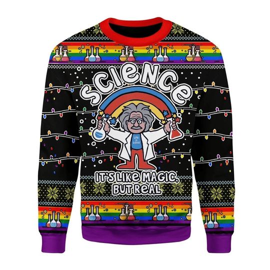 Discover Science LGBT Ugly Christmas Sweater