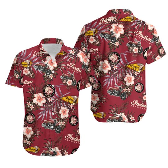 Discover Motorcycle Hawaiian Shirt, Indian Hawaiian Shirt, Hawaii Shirt For Men, Indian Shirt