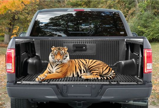 Discover Tiger Tailgate Wrap Truck Decal