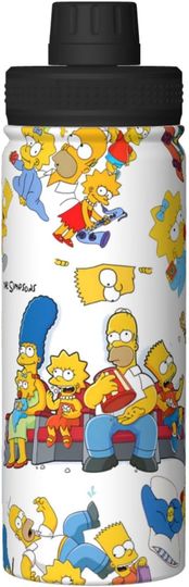 Discover The Simpsons Stainless Steel Water Bottles Sports Lid