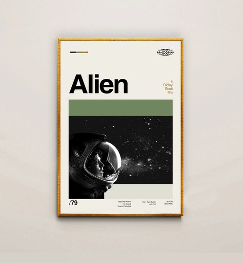 Discover Alien Movie Poster, Alien Print Movie Poster, Minimalist Art, Vintage Poster