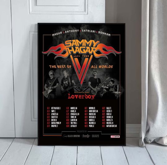 Discover Sammy Hagar - the best of all worlds 2024 Tour Poster