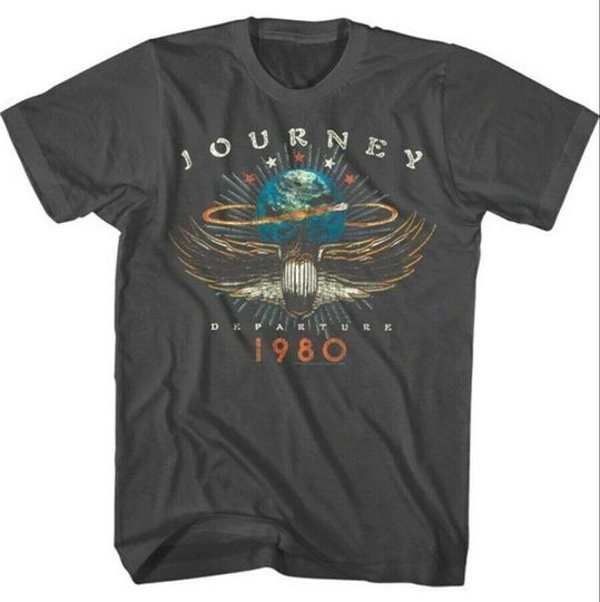 Discover Journey Departures Album Tour 1980 Men's T Shirt Rock-Band Vintage Concert Merch