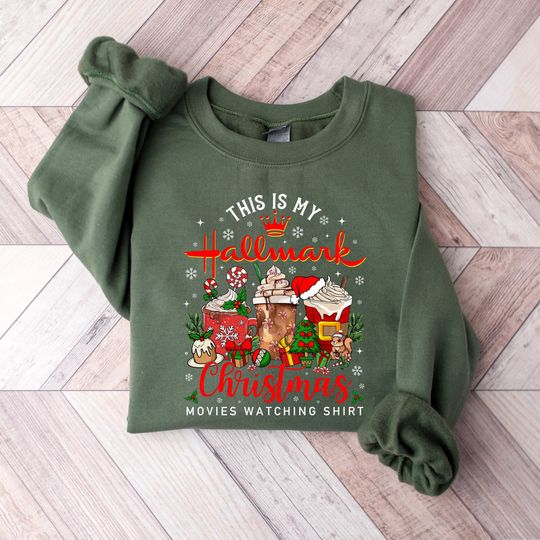 Discover This Is My Christmas Movie Watching Shirts, Hallmark Christmas Movies Sweatshirt