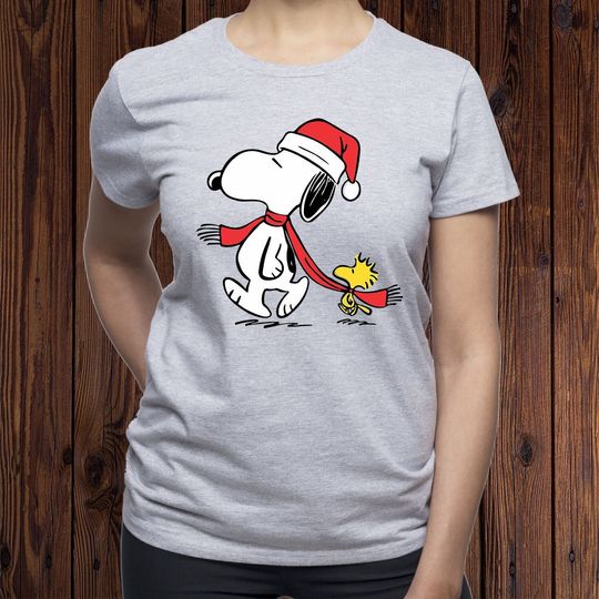 Discover Snoopy and Woodstock Christmas tshirt/