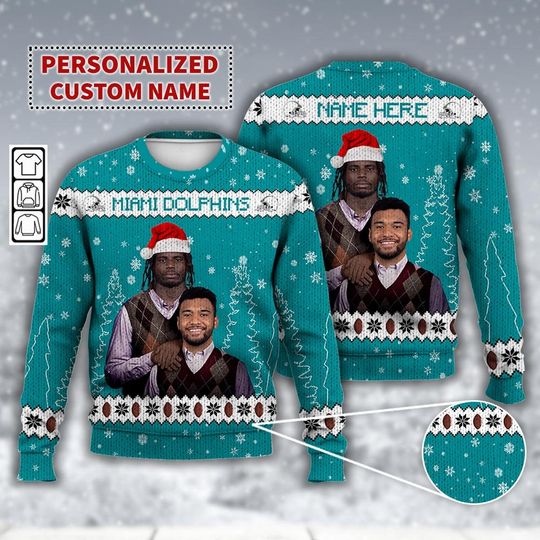 Discover Tua Tagovailoa Tyreek Hill Miami Football Ugly Christmas Sweater