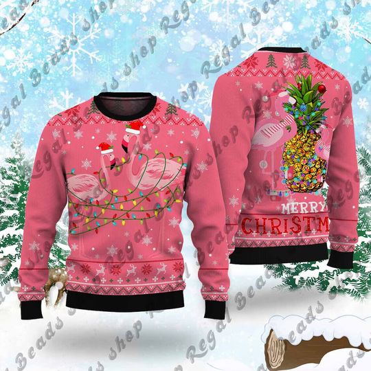Discover Flamingo Ugly Chirstmas Sweater , Christmas Lover