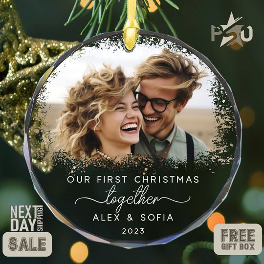 Discover First Christmas Together Personalized Ornament