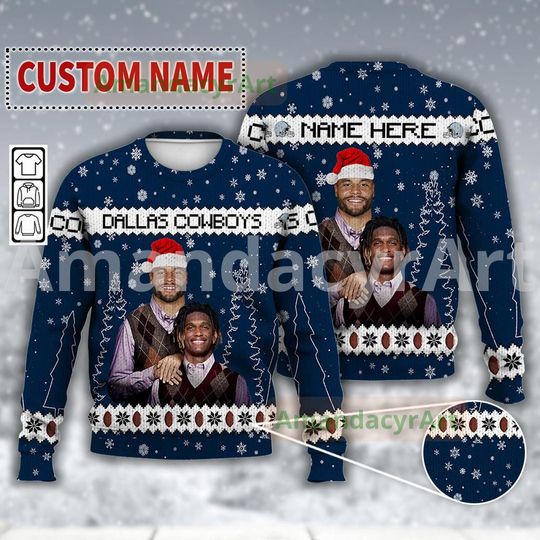 Discover Custom Dak Prescott CeeDee Lamb Dallas Football Ugly Christmas Sweater