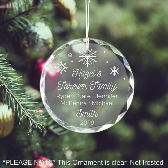 Discover Custom Ornament  / Snowflake Design with Custom Text Personalized Forever Family Ornament