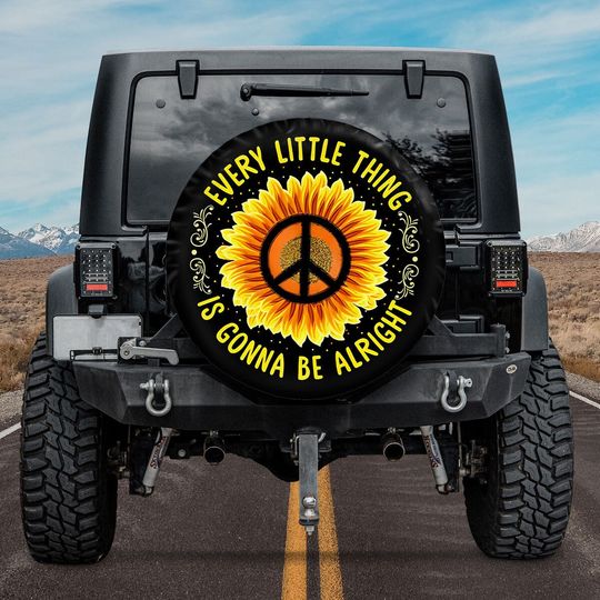 Discover Hippie Sunflower Spare Tire Cover