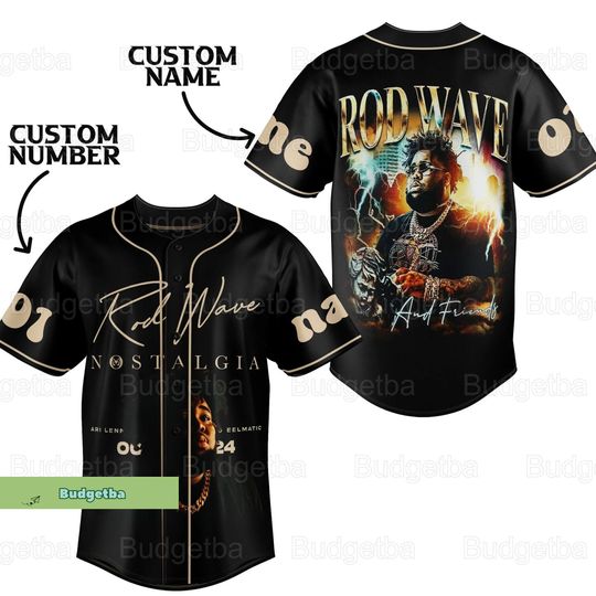 Discover Custom Rod Wave Jersey Shirt, Last night Baseball Jersey