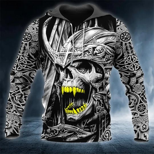 Discover Gold Teeth Viking 3D Hoodie