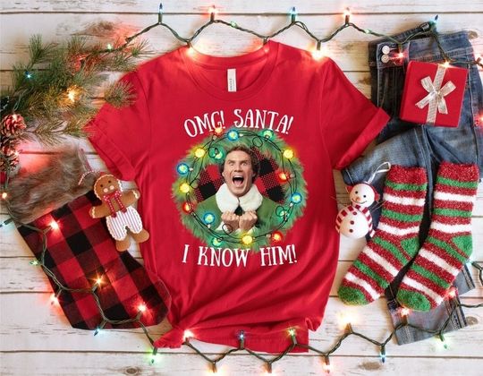 Discover Buddy the Elf OMG Santa I Know Him T-shirt