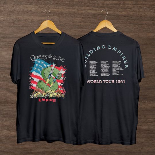 Discover Queensryche Empire Building Empires Tour Pushead T-Shirt