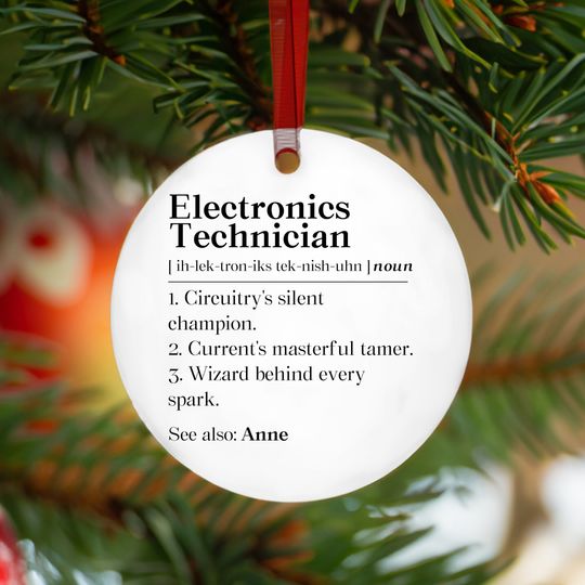 Discover Electronics Technician Thank You Ornament, Electro Tech Appreciation Gift, Christmas Coworker Ornament, Christmas Coworker Gift