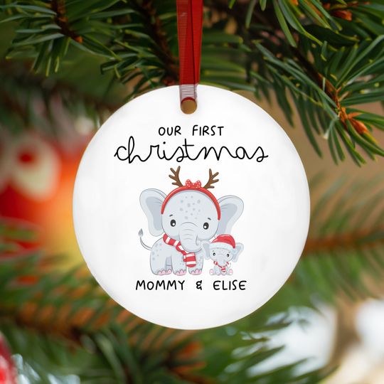Discover Custom Cute Our First Christmas Together Ornament Metal Ornament