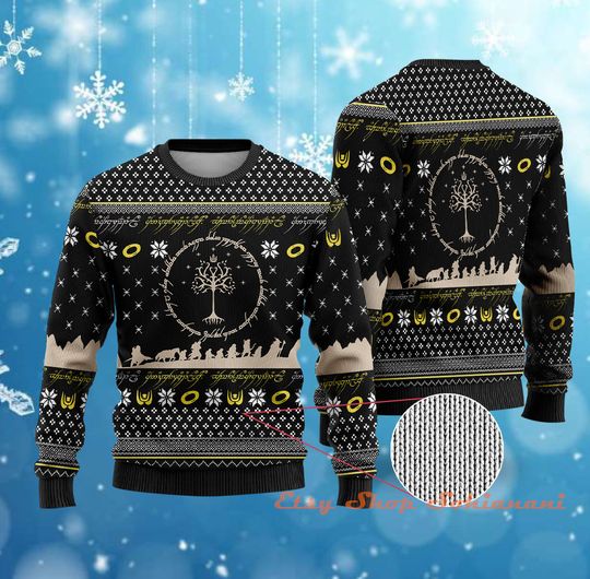 Discover LOTR All Over Print 3D Ugly Sweater - LOTR The Fellowship